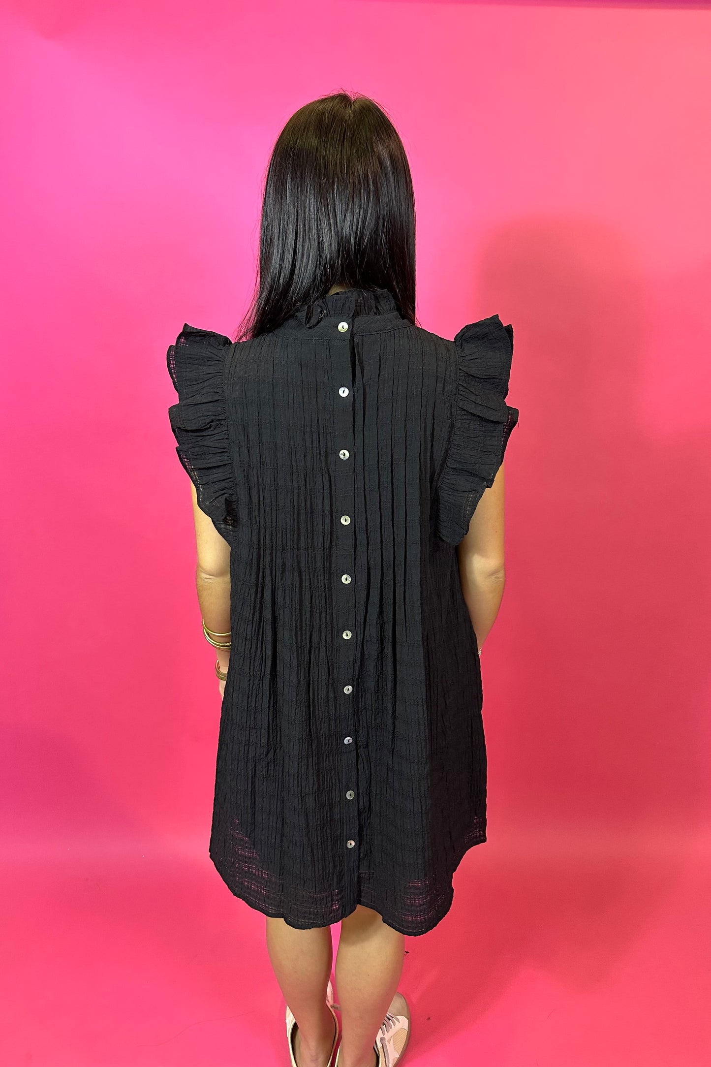 Textured Black dress