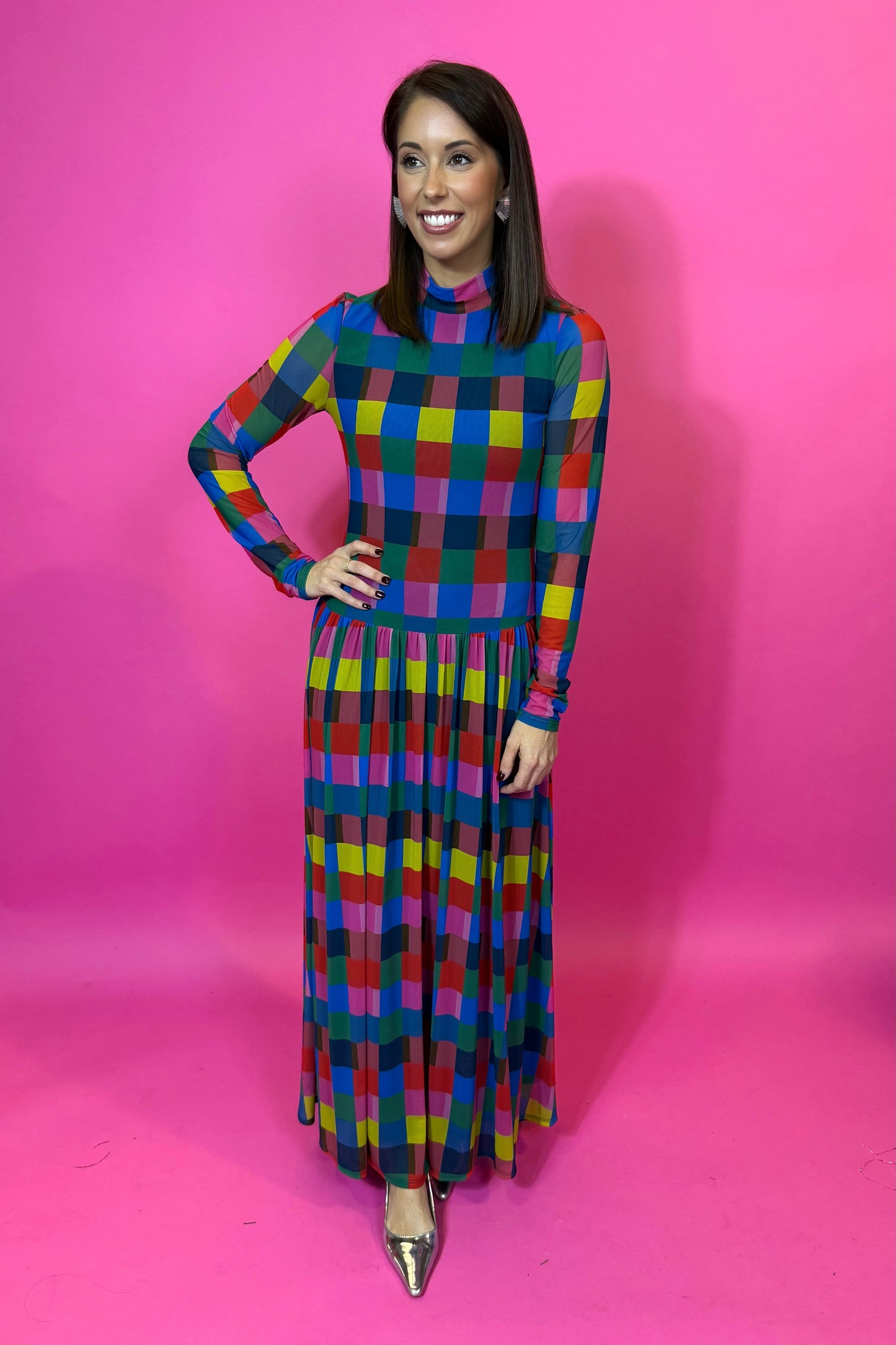 Mochi Dress-Holiday Check