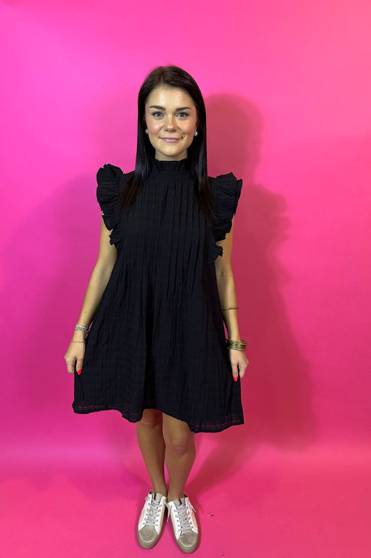 Textured Black dress