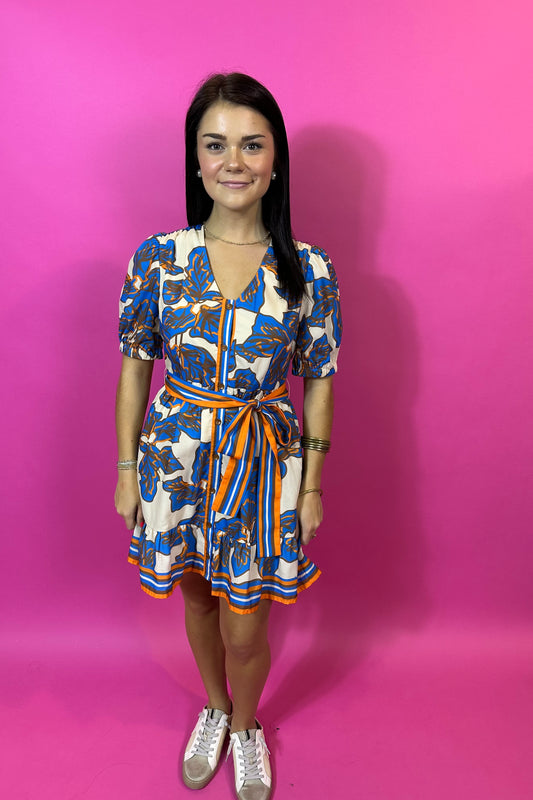 Bold Rivera Flutter Dress