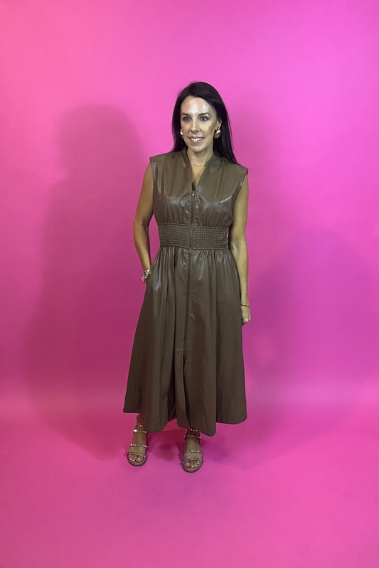 Leather Zip Dress
