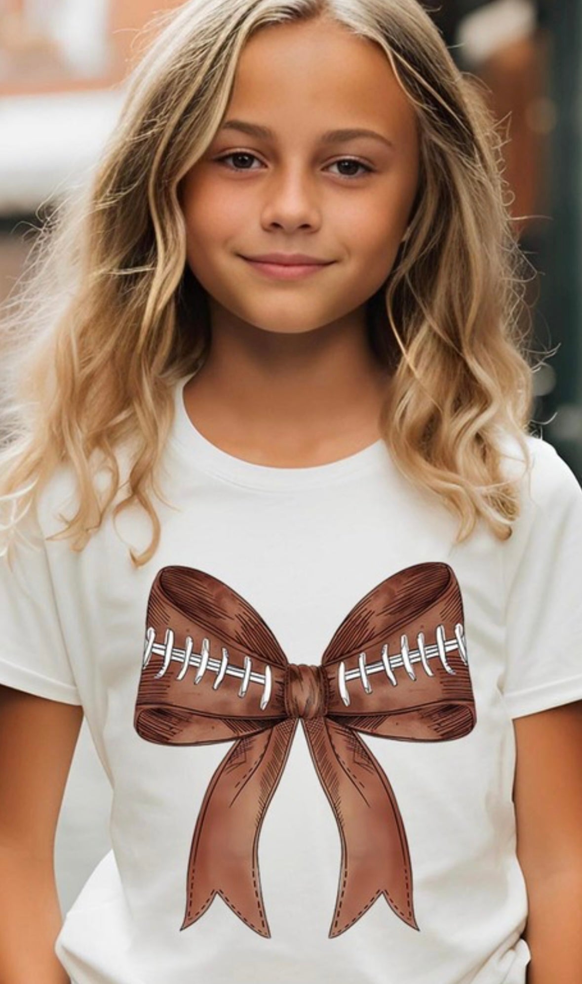 Football Bow t-shirt