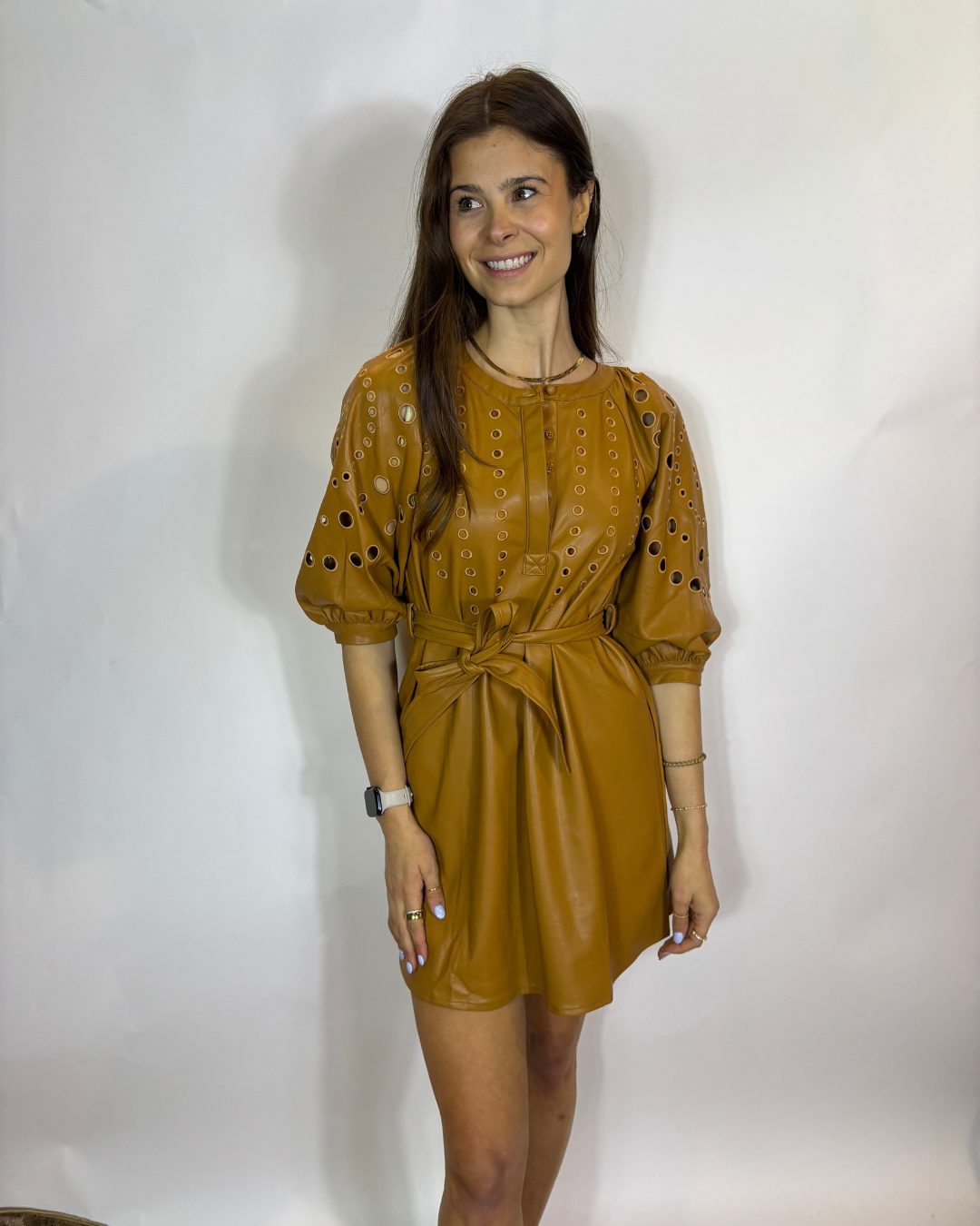 Alexis Leather Dress