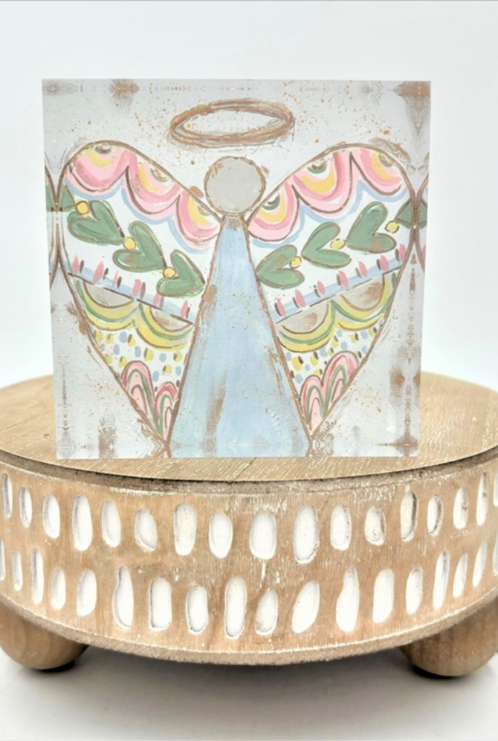 Acrylic Block Sign Pastel Angel