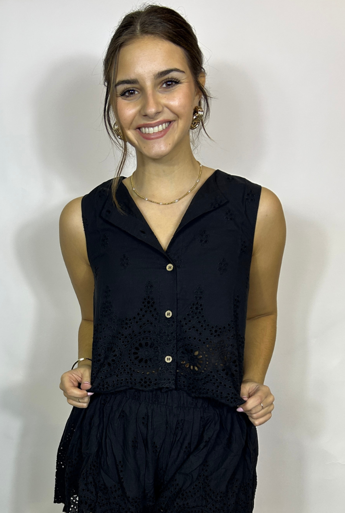 Eyelet Eva Tank