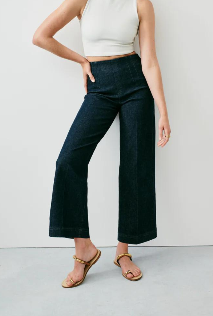 Spanx Cropped Wide-Leg Jeans