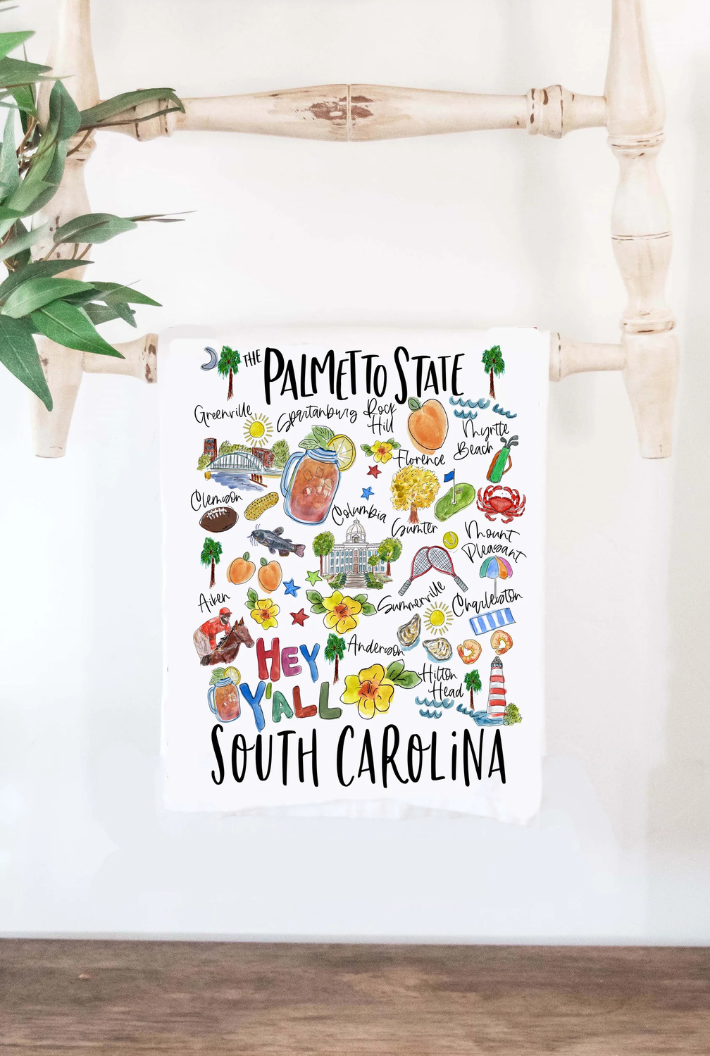 SC Cotton State Tea Towel