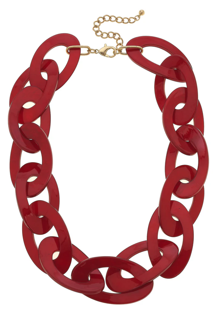 Cheryl Statement Resin Linked Chain Necklace