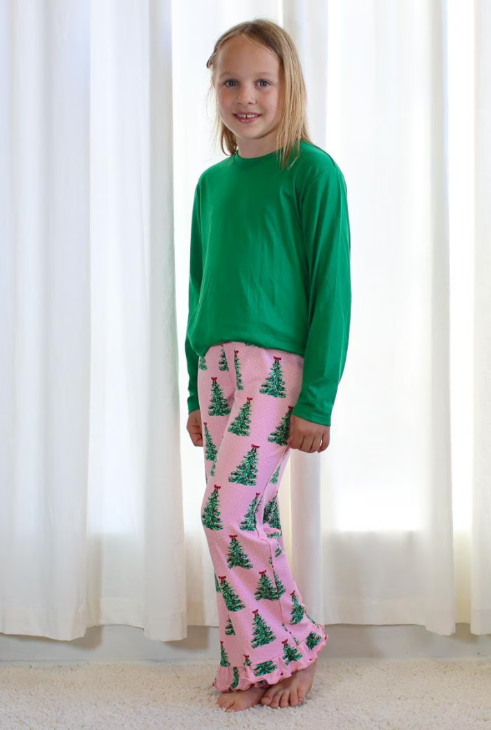 Kids Noelle Tree Ruffle Pant