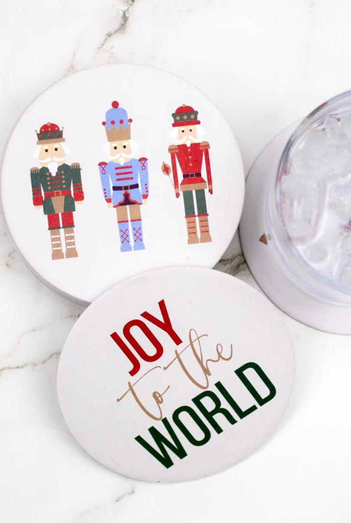 Nutcracker Joy Reversible Paper Coasters