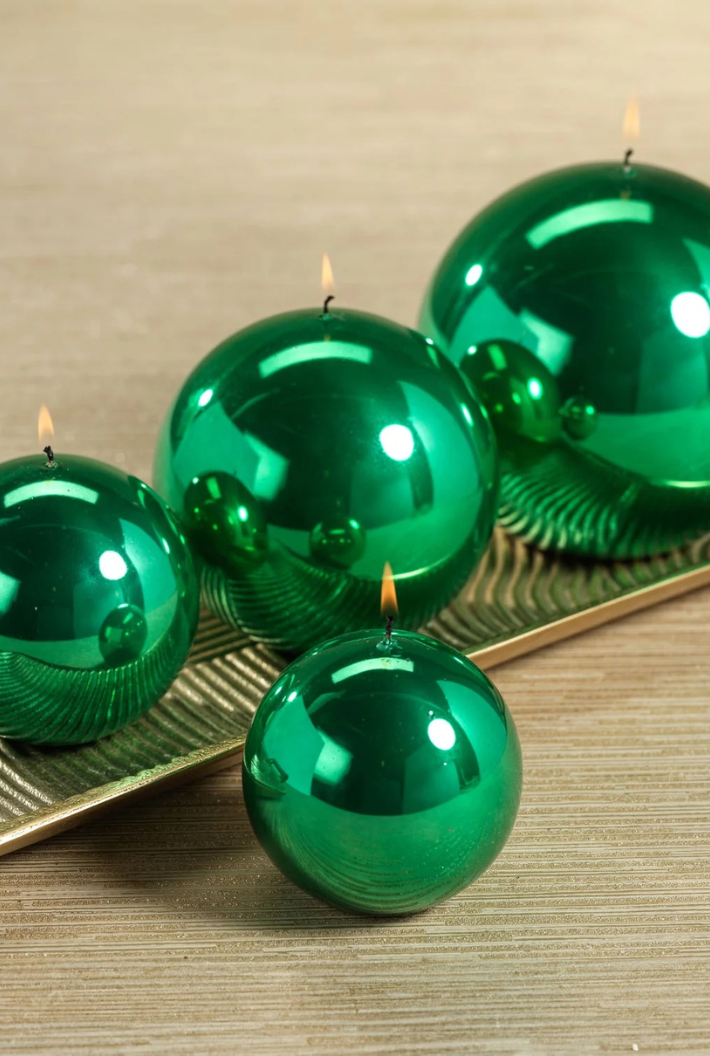 Metallic Ball Candle