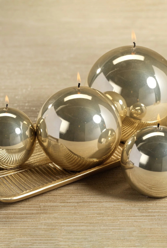 Metallic Ball Candle