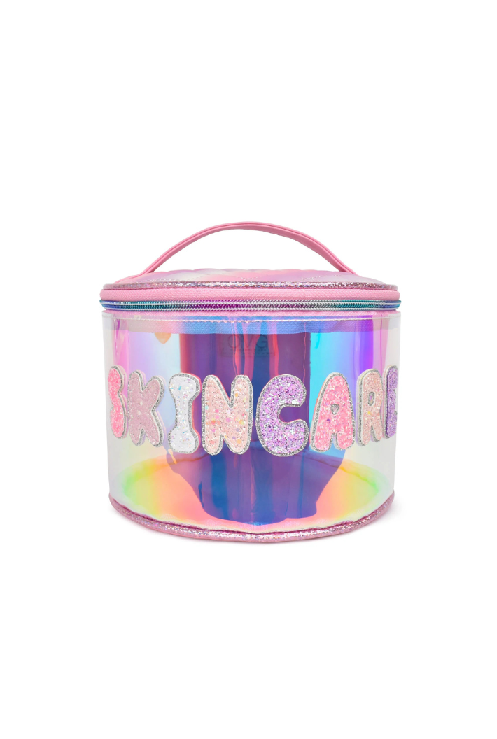 Skincare Clear Round Train Case