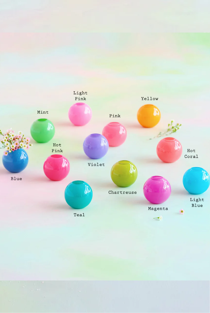 Small Sugar Plum Ball Vase