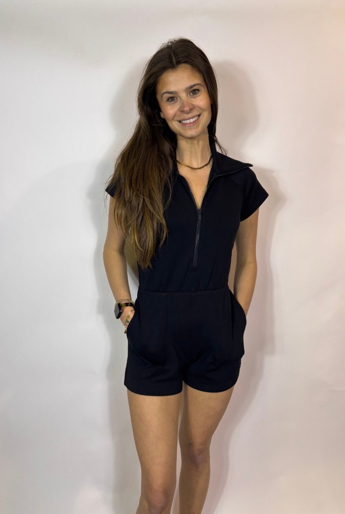 AE Half ZIp Romper