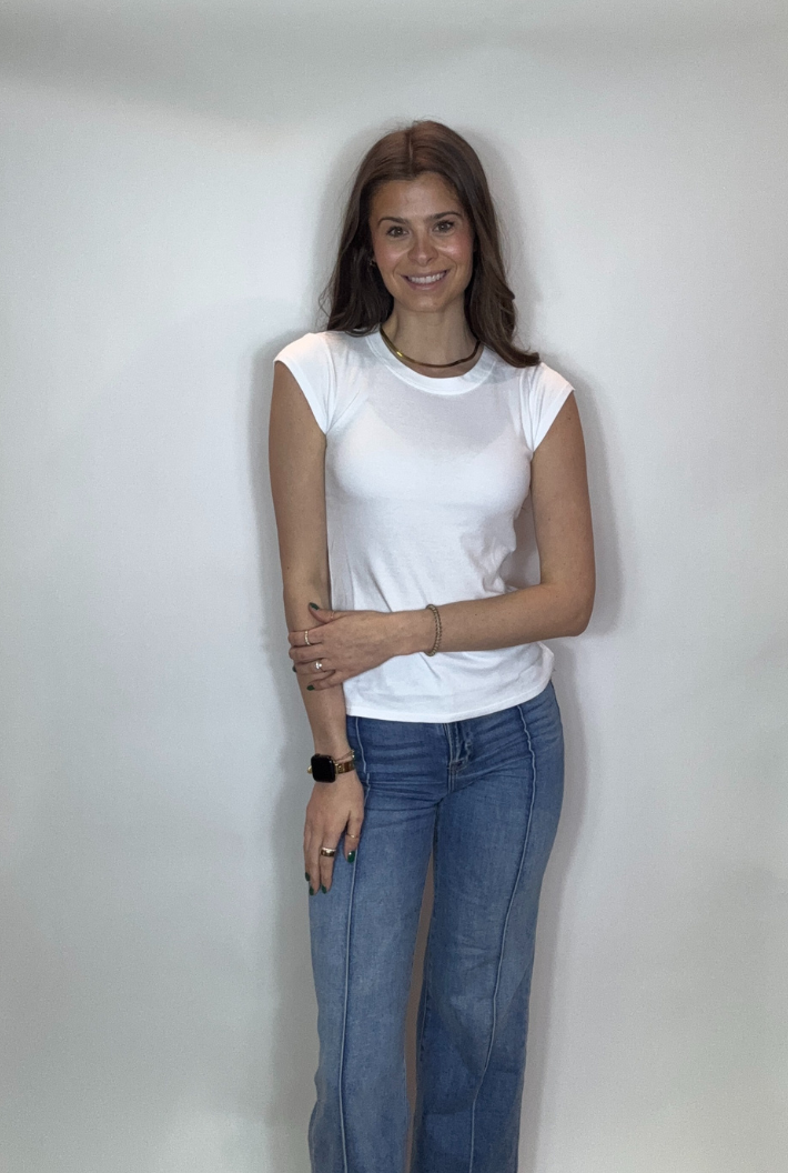 Cap Slv Open Crew Slim Tee