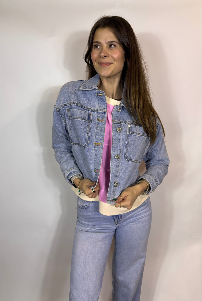 Gemmed Denim Jacket