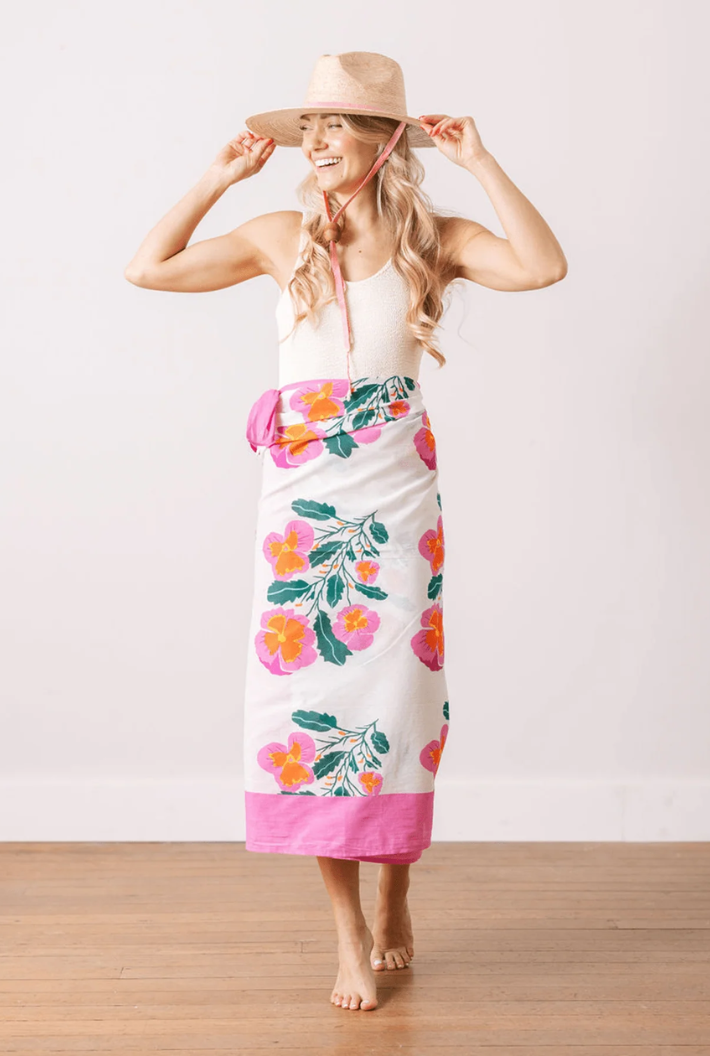 Pink Flower Sarong