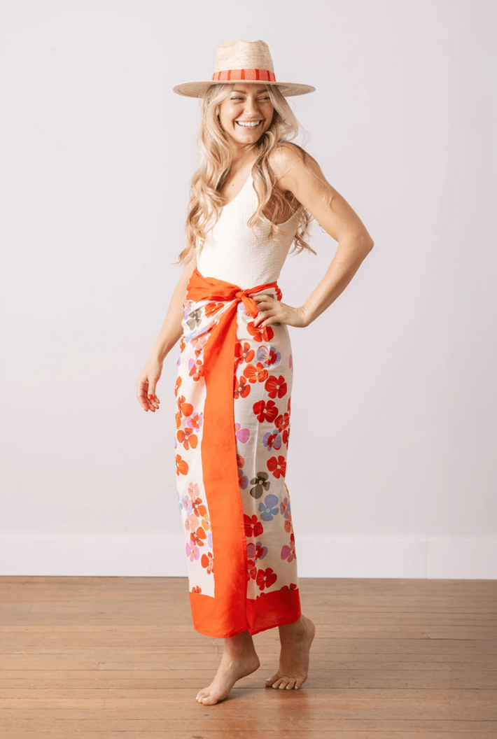 Rainbow Flower Sarong