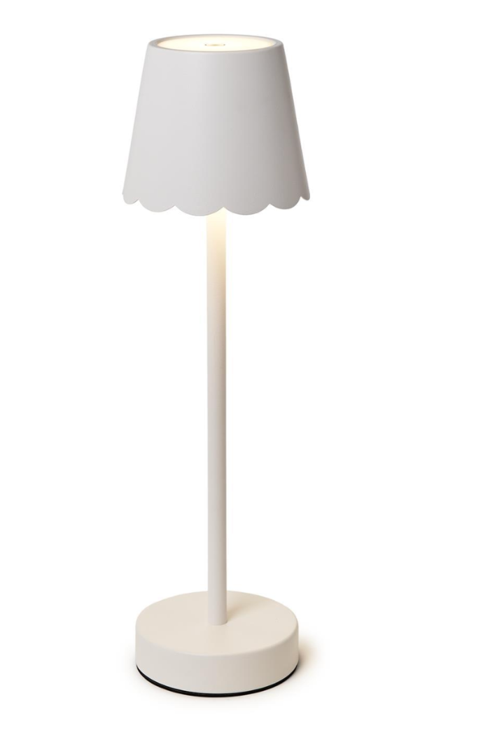 White LED Cordless Scallop Lamp