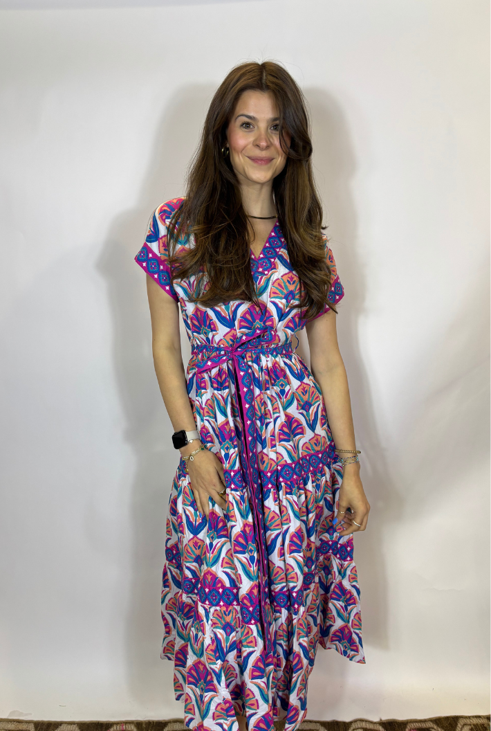 Geo Floral Harbour Dress