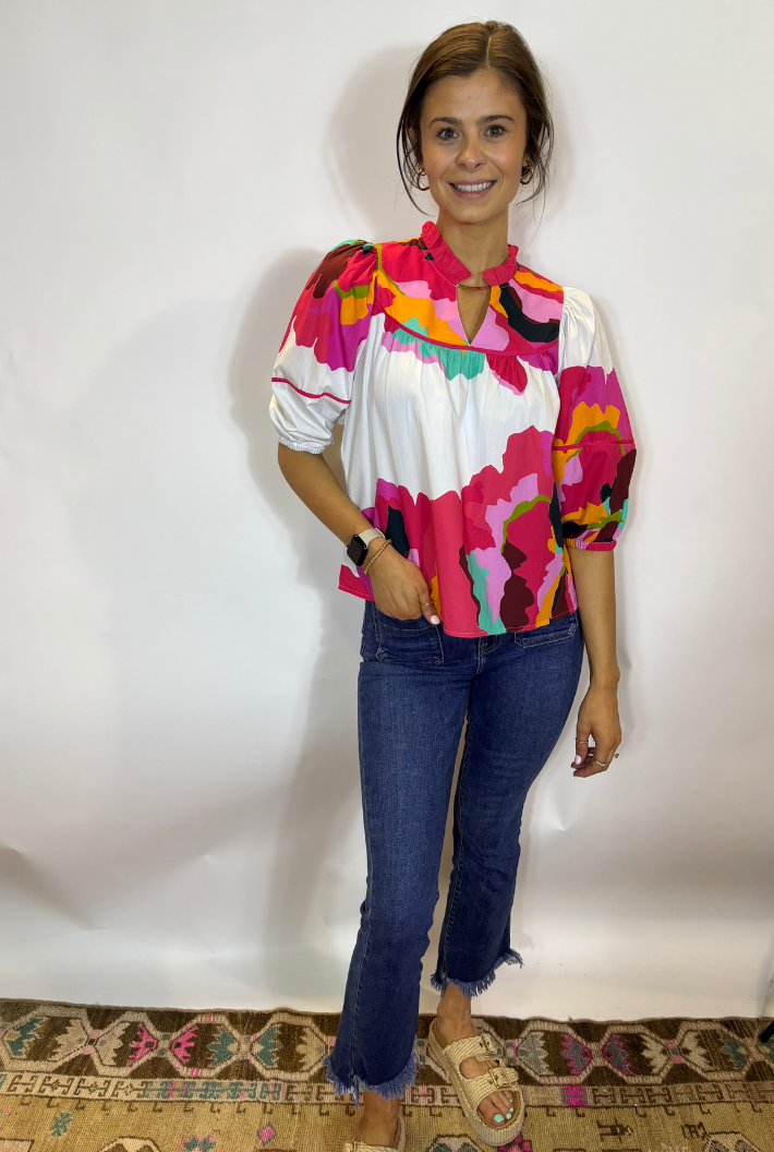 Rosie Top- Bold Bloom