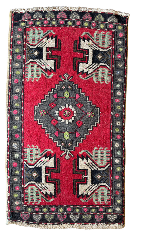 Turkish Mini Rug 2x3- Red