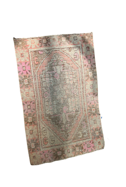 Turkish Rug 3x5- Brown Flower Boarder