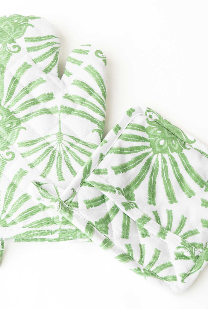 Oven Mitt Set- Deco Palm