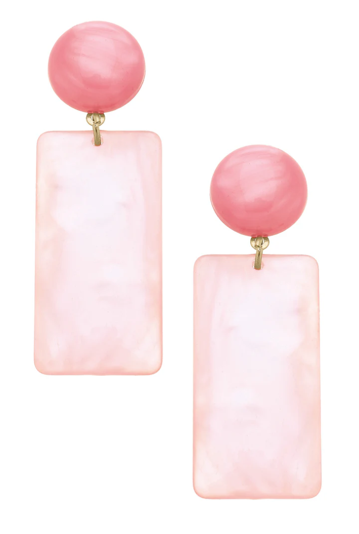 Sophie Marbled Resin Geo Earrings