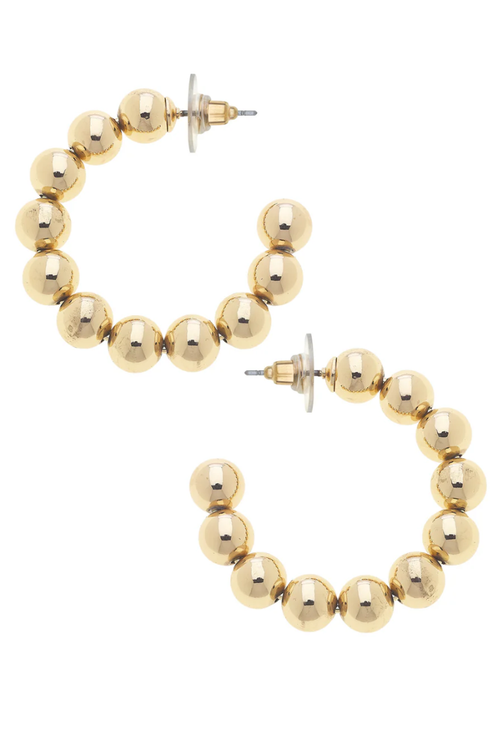 Jasper Ball Bead Hoops