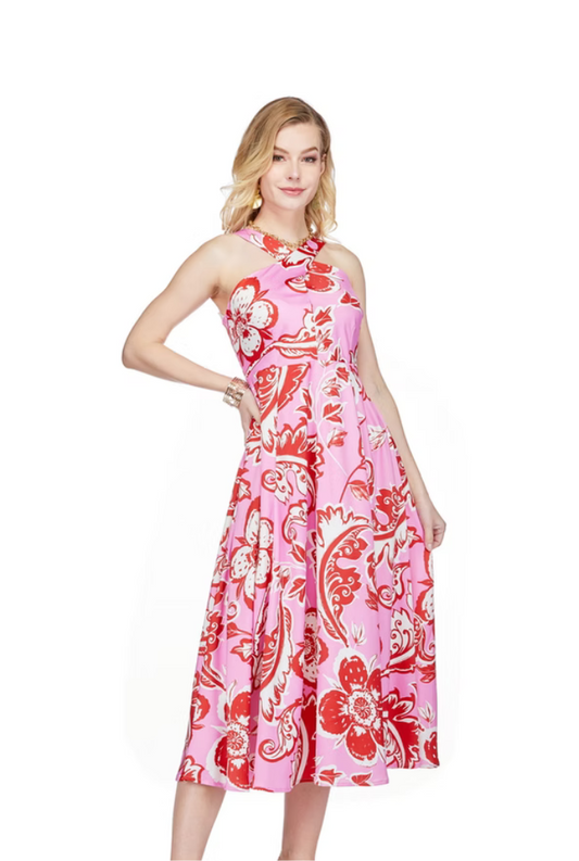 Criss-Cross Floral Maxi
