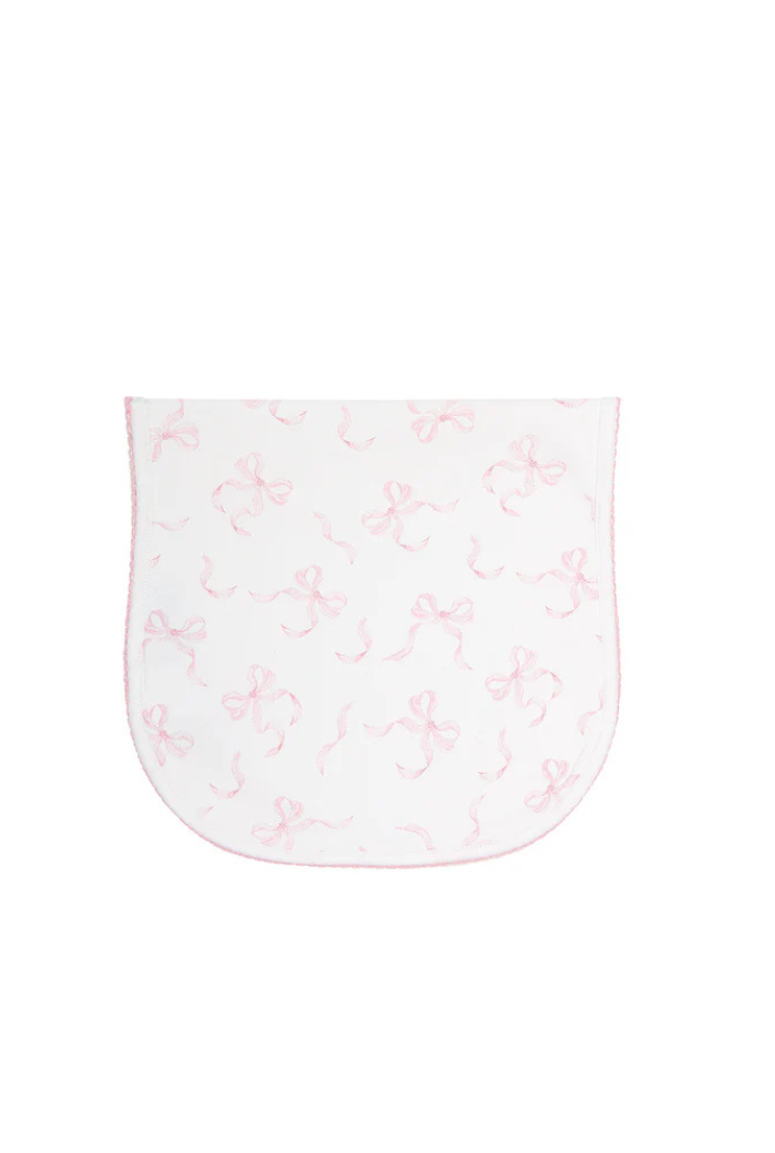 Charming Bows Print Burp Cloth