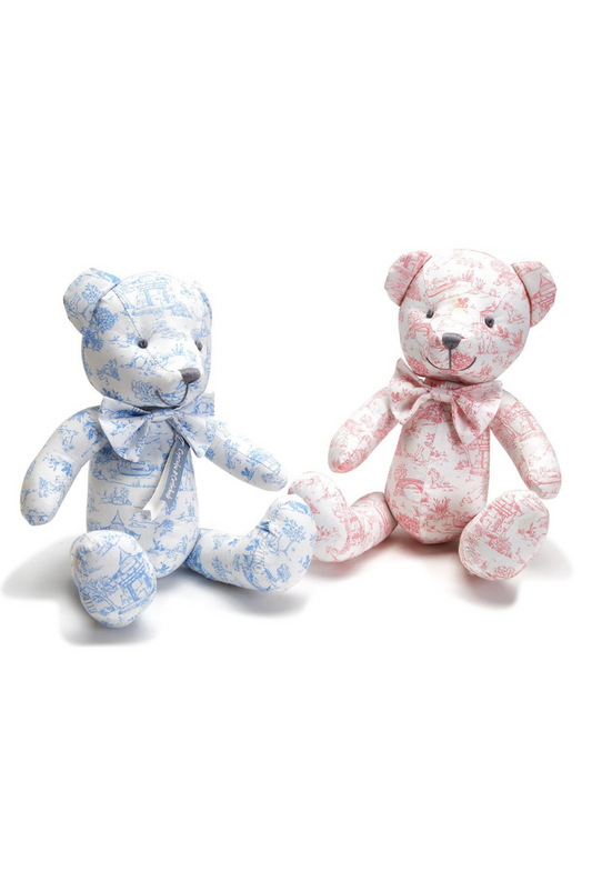 Toile Stuffed Teddy Bear