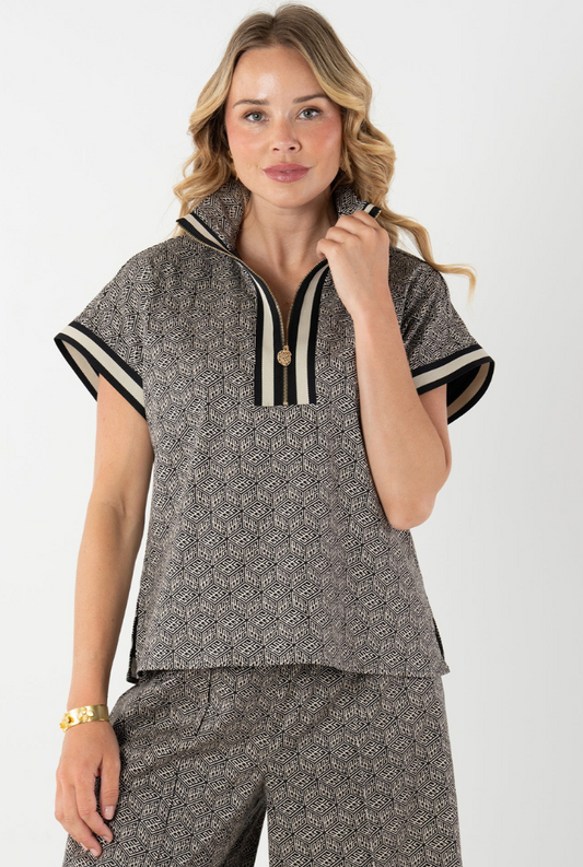 Poppy Pullover-Black Monogram