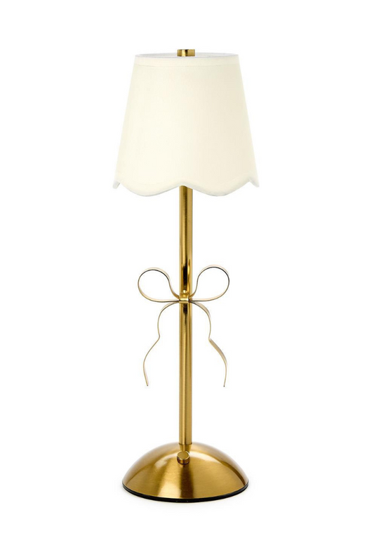 Cordless Gold Bow Table Lamp