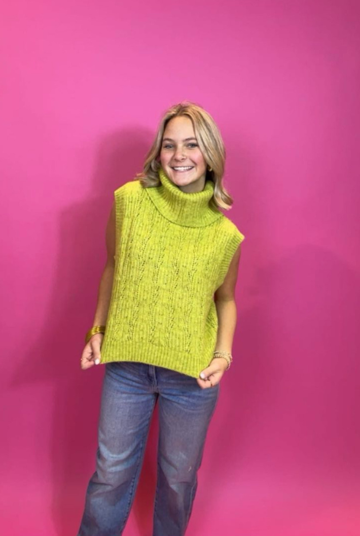 Marlene Top - Retro Lime