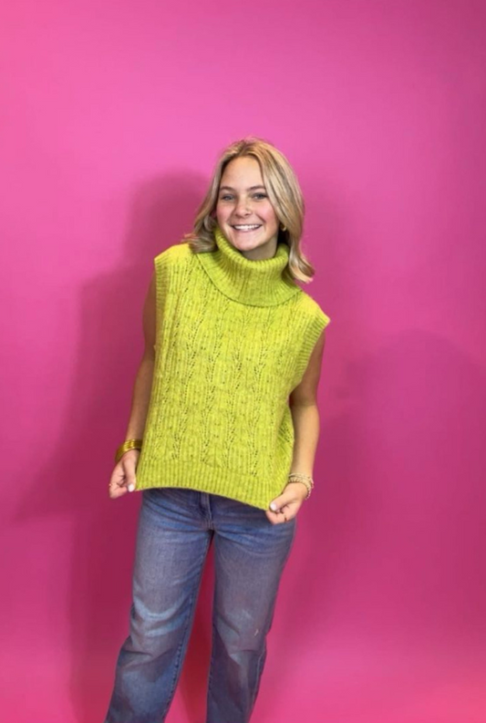 Marlene Top - Retro Lime