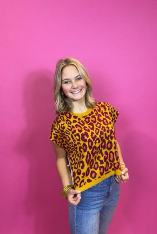 Tetra Leopard Top - Rust