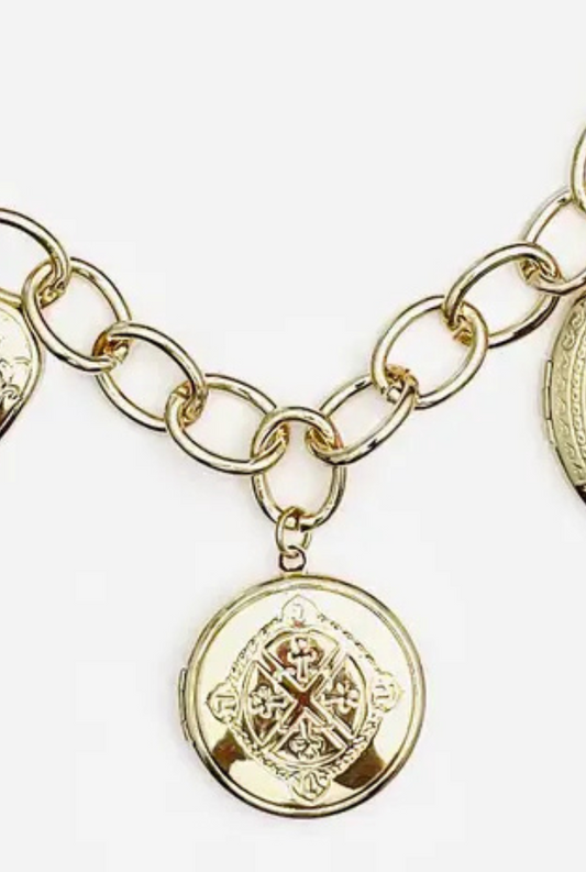 Triple Locket Necklace