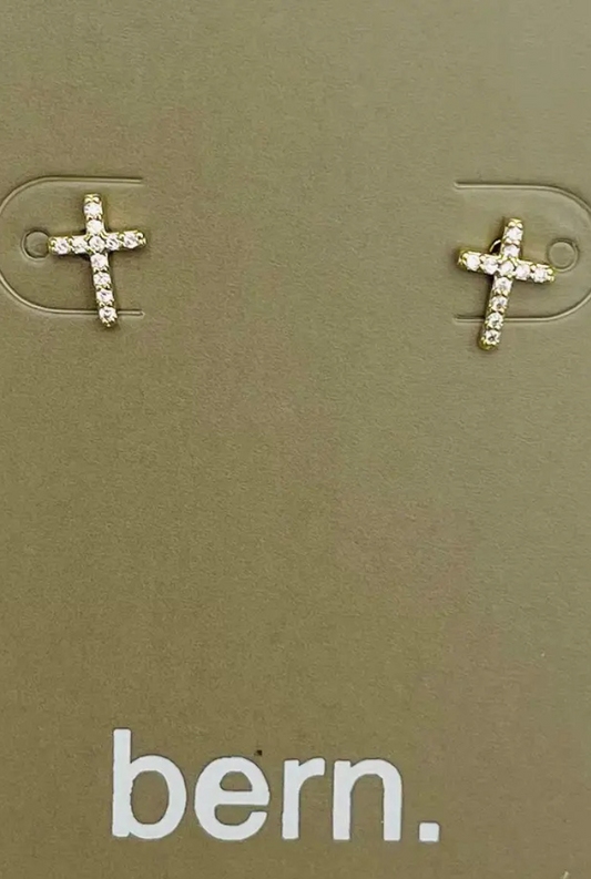 CZ Cross Stud