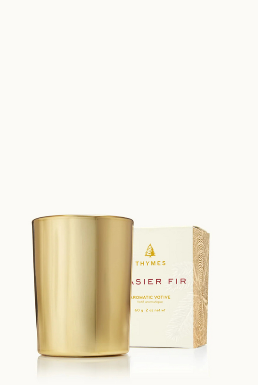 Frasier Fir Gold Votive Candle