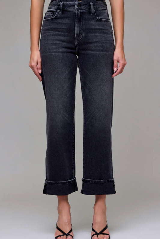 Ella High Rise Cuffed Classic Straight