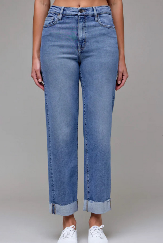 Ella High Rise Classic Straight with 2'' Cuff