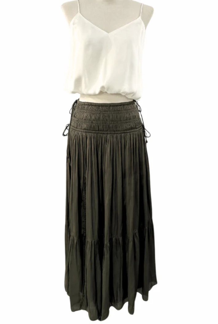 Melory Smocked Waist Maxi Skirt