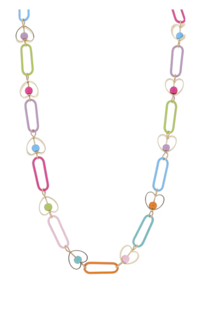 Multi Paperclip Link Necklace