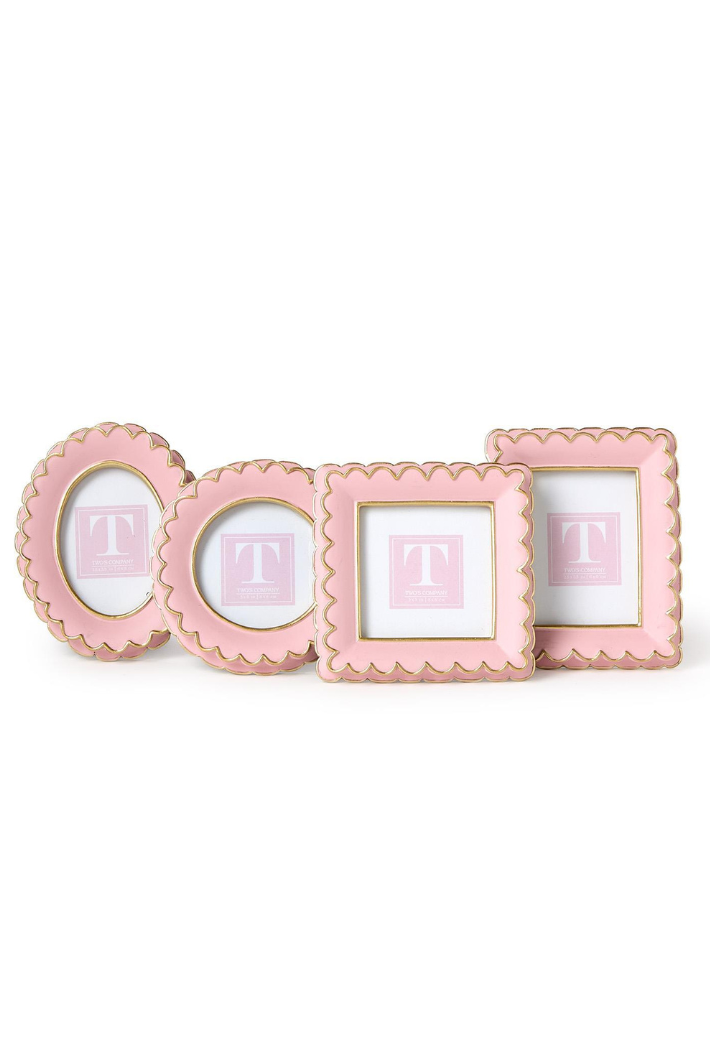 Pink Scalloped Mini Photo Frame