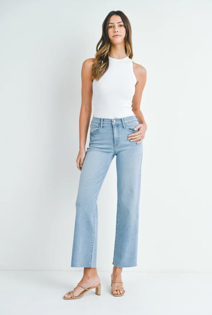 Slim Palazzo Jean - Light Denim