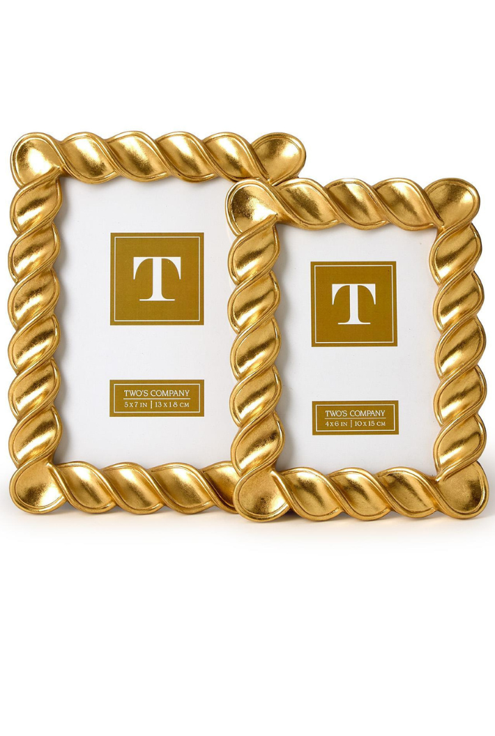 Twist Gold Leaf Frames