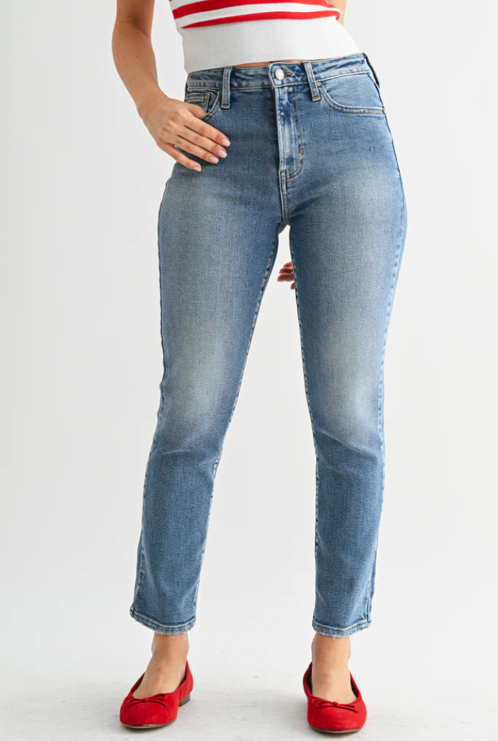 Cropped Pencil Jean-Dark